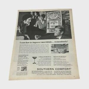 1970‎ Southern Comfort Improve Most Drinks Original Vintage Print Ad
